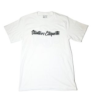 White Classic StunterzEtiquette T-Shirt